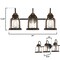 Westinghouse Fixture Wall 60W 3-Light Cindy ORB Barnwood Accents Clear Seeded Glass 6118200 - alternate 6